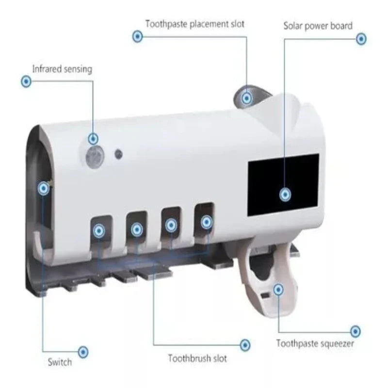 Dispensador de Cepillos de Dientes y Soporte para Esterilizador UV