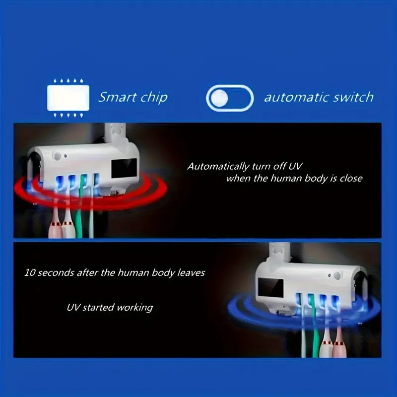 Dispensador de Cepillos de Dientes y Soporte para Esterilizador UV