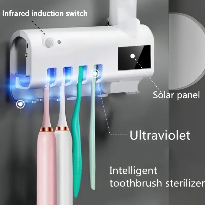 Dispensador de Cepillos de Dientes y Soporte para Esterilizador UV