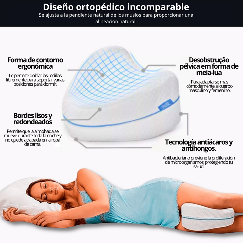 Almohada Ortopédica Entre Piernas Espuma