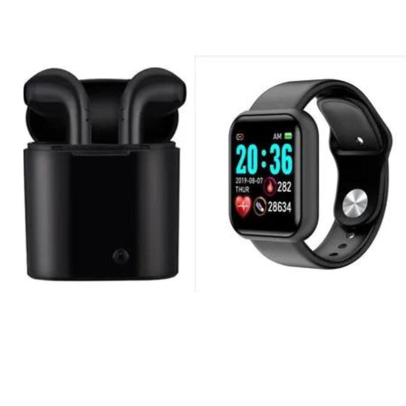 Combo smartwatch Y68 + Audífonos I12