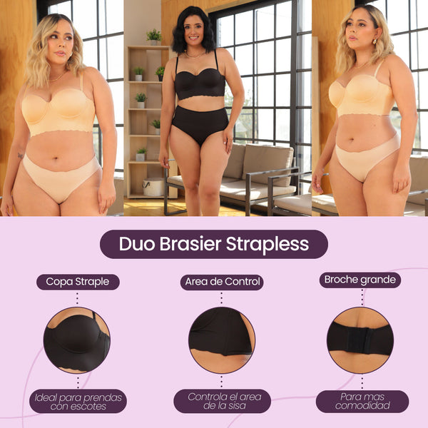 Brasier Strapless Duo Designs