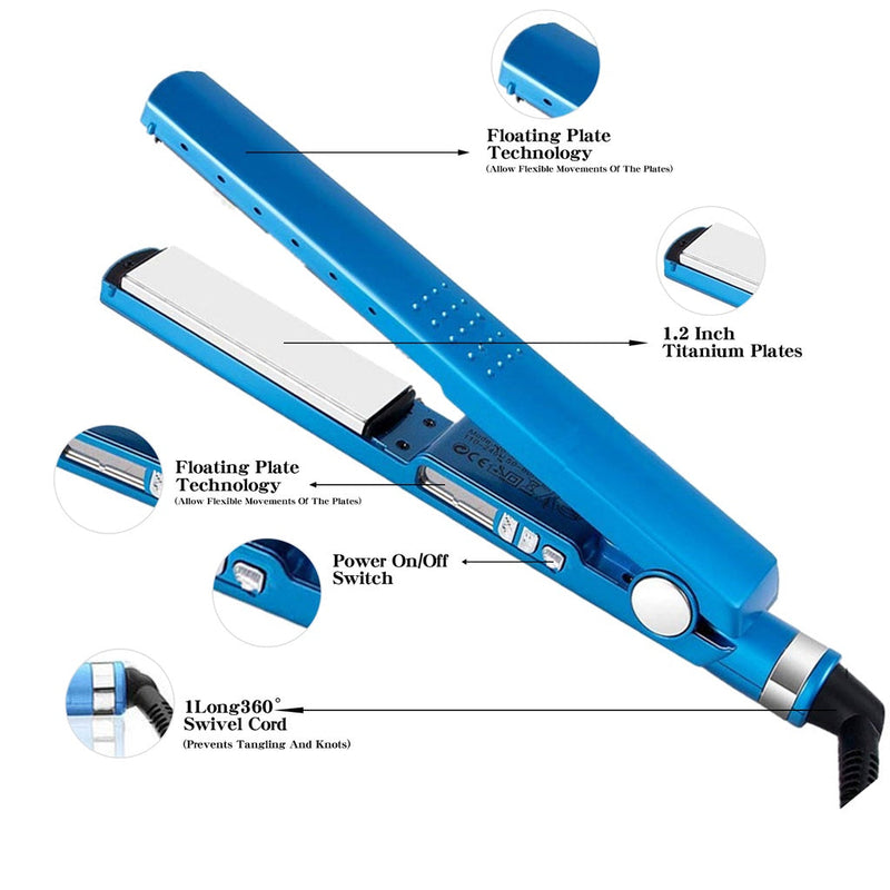 Combo Nano Titanium 3 en 1 Plancha Digital Profesional + Rizador Curl Perfect + Peine Profesional